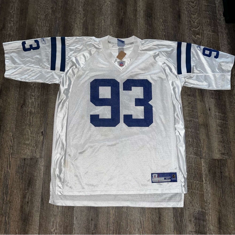 VTG Dwight Freeney #93 Indianapolis Colts Football Reebok ON FIELD Jersey XL